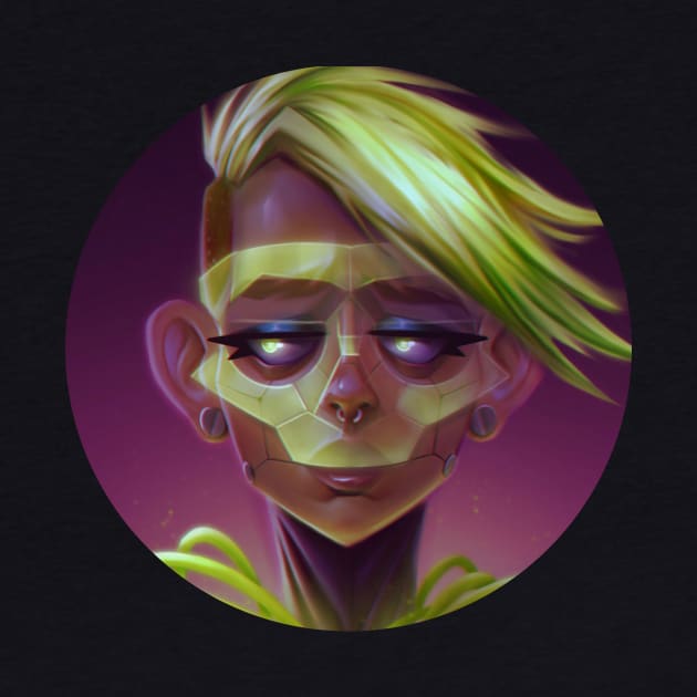 Cyberpunk  skull by ivanOFFmax